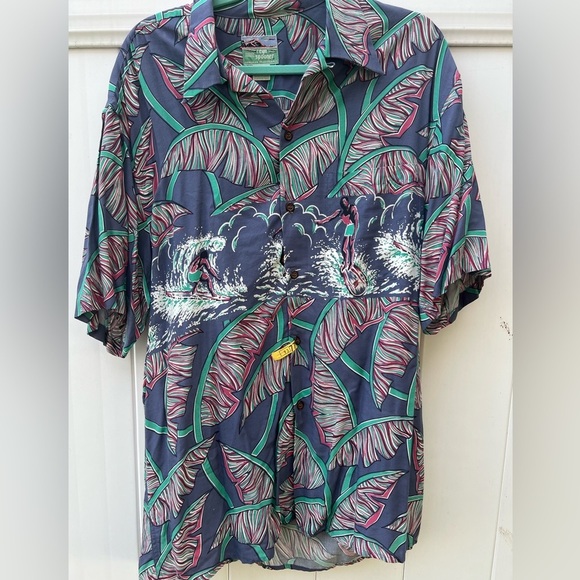 reyn spooner Other - Reyn Spooner Hawaiin Traditionals Purple Surfer Palm Print Shirt Men’s Large